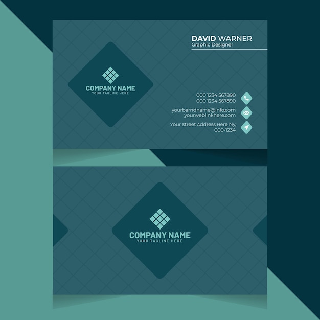 Vector minimal business card template vector design.