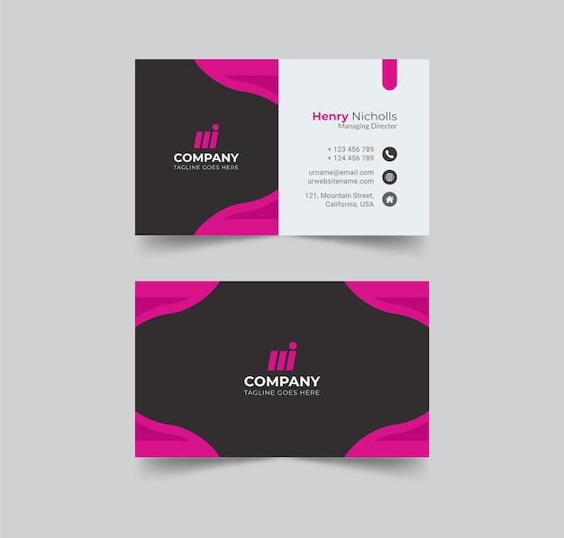 Vector minimal business card template