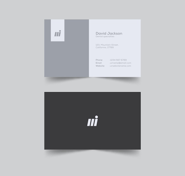 Vector minimal business card template