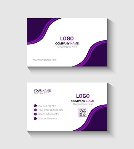 Vector minimal business card template