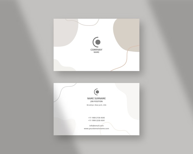 Vector minimal business card   template.