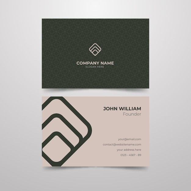 Minimal business card theme