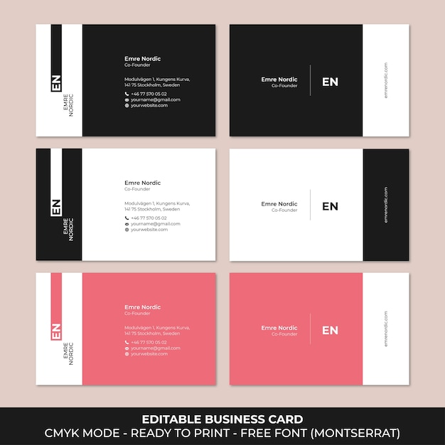 Vector minimal business card