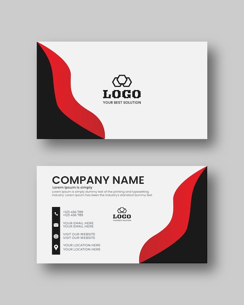 Minimal business cards layout vector business card template visiting cards for business and person