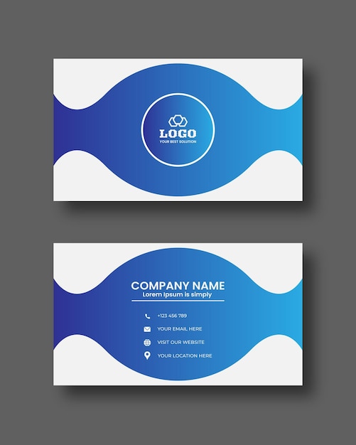 Minimal Business Cards Layout Vector business card template Visiting cards for business and person