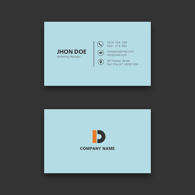 Vector minimal business cards