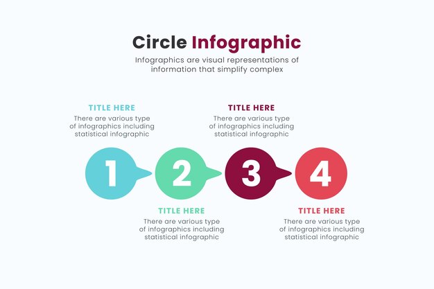 ベクトル ミニマルビジネスサークル インフォグラフィック プレゼンテーションのテンプレートと 完全編集可能なベクトル