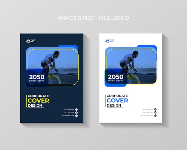 Minimal business corporate book cover design template in a4 template design