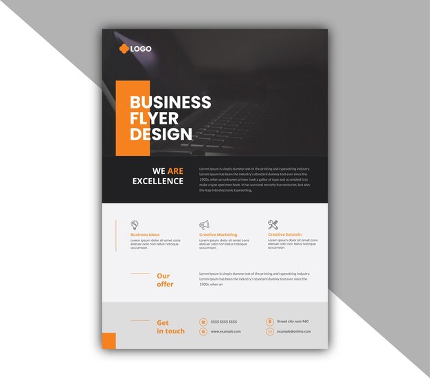 Minimal business flyer design