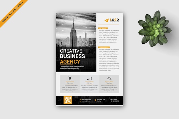 Vector minimal business flyer template