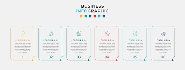 Minimal business infographics template