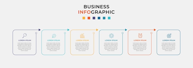 minimal business infographics template