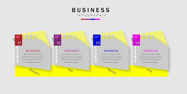 Minimal business infographics template