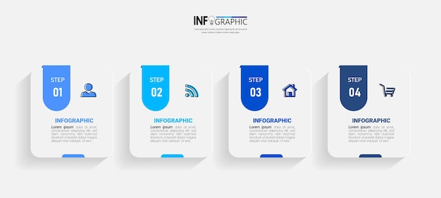 Minimal business infographics template