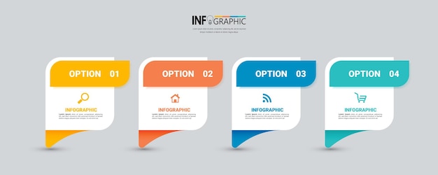 Modello minimo di infographics di affari