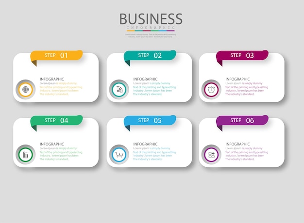 Minimal business infographics template