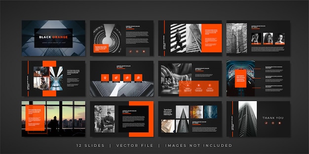 Vector minimal business presentation slides template