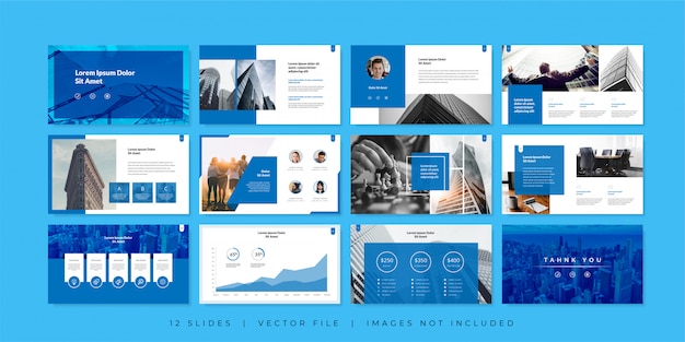 Minimal business presentation slides template