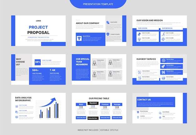 Vector minimal business presentation slides template