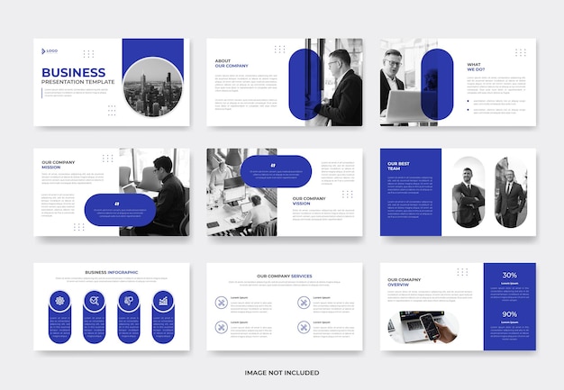 Minimal business project proposal presentation slide template or company profile pwoerpoint template