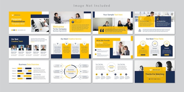 Minimal business slides presentation template