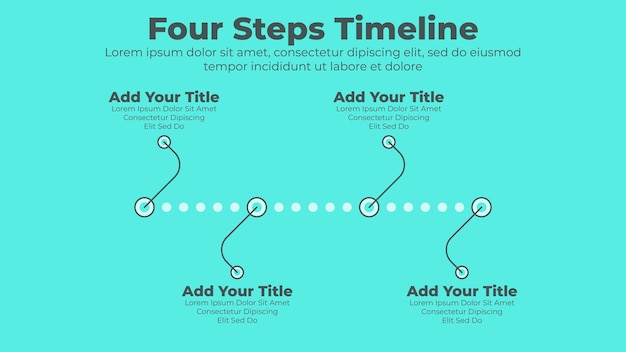 Minimal business timeline with 4 steps or options business infographic presentation template