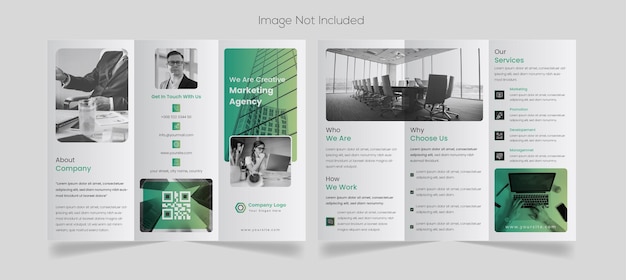 Minimal business trifold brochure design