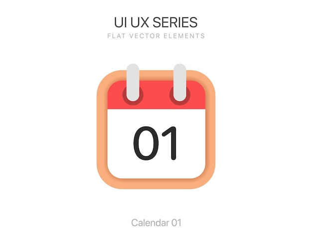 Минимальный символ календаря с днем 1. значок календаря планирования для пользовательского интерфейса, мобильного приложения, бизнеса, веб-сайта.