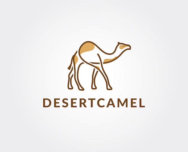 Минимальный шаблон логотипа верблюда