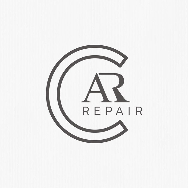 Minimal car repair logo design