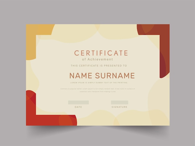 Vector minimal certificate template