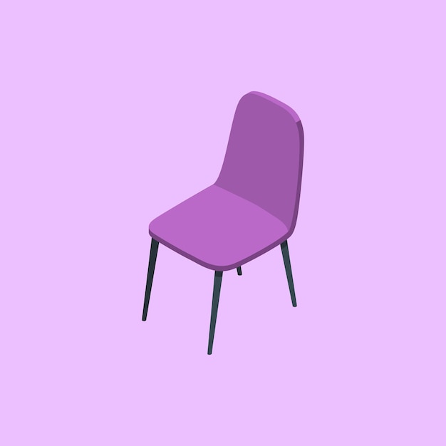 ピンクの背景のベクトルイラストの最小の椅子
