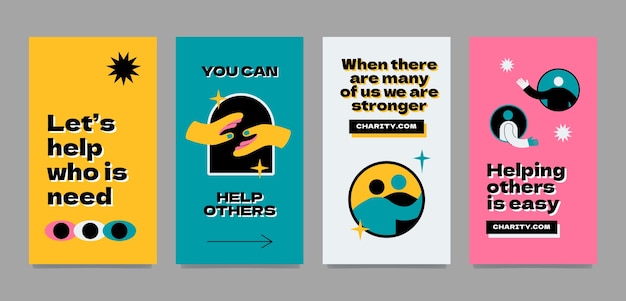 Vector minimal charity event instagram stories