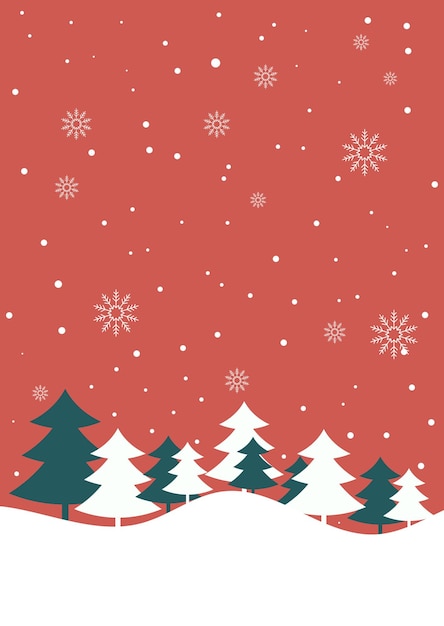 Minimal christmas card background design