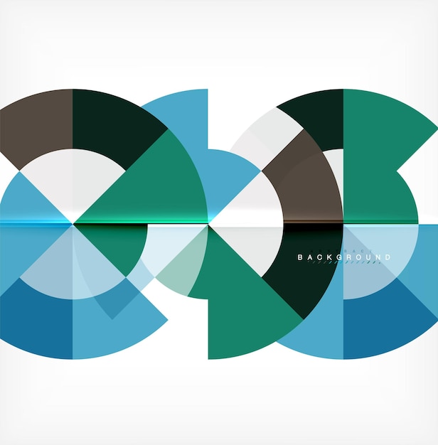 Vettore modello multicolore di disegno di sfondo astratto cerchio minimo per presentazioni aziendali o tecnologiche o sfondi per il layout di copertina di brochure web