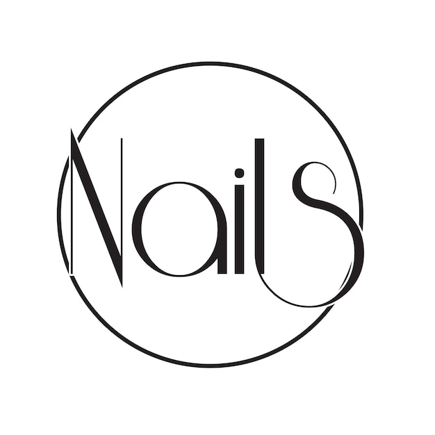 Minimal circle nails logo