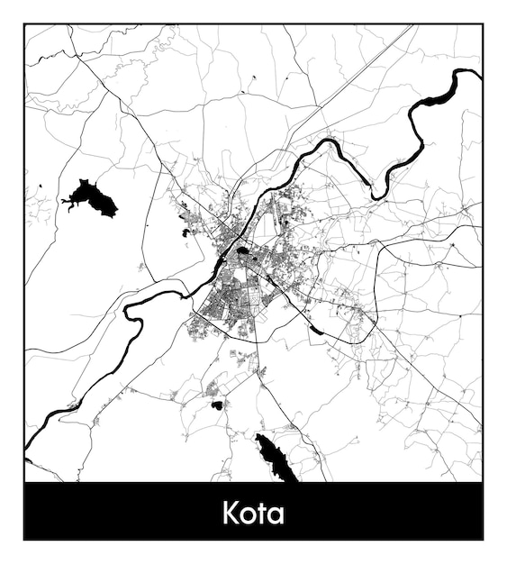 コタの最小限の都市地図（インド、アジア）