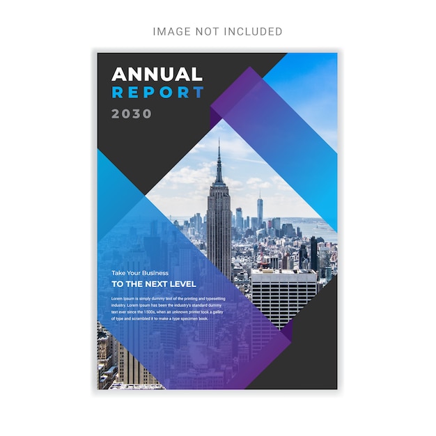 Minimal clean annual report design template