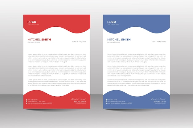 Minimal and clean letterhead design template