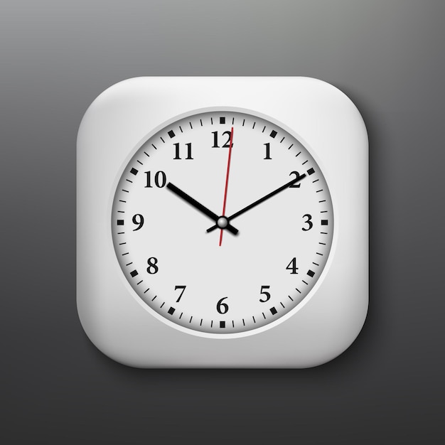 Minimal clock icon vector illustration