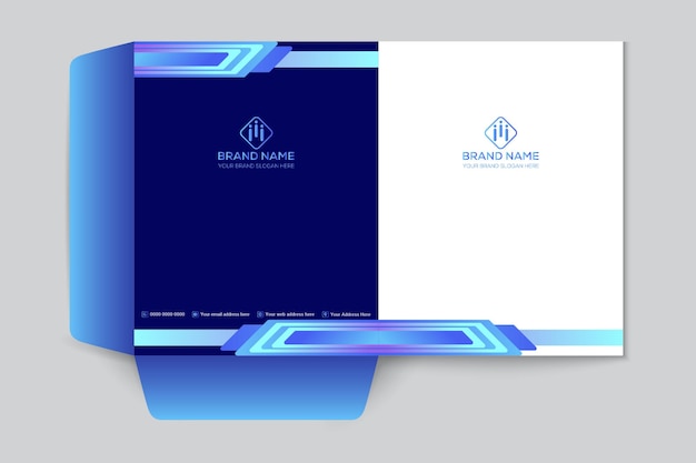 Minimal close up business presentation folder mockup