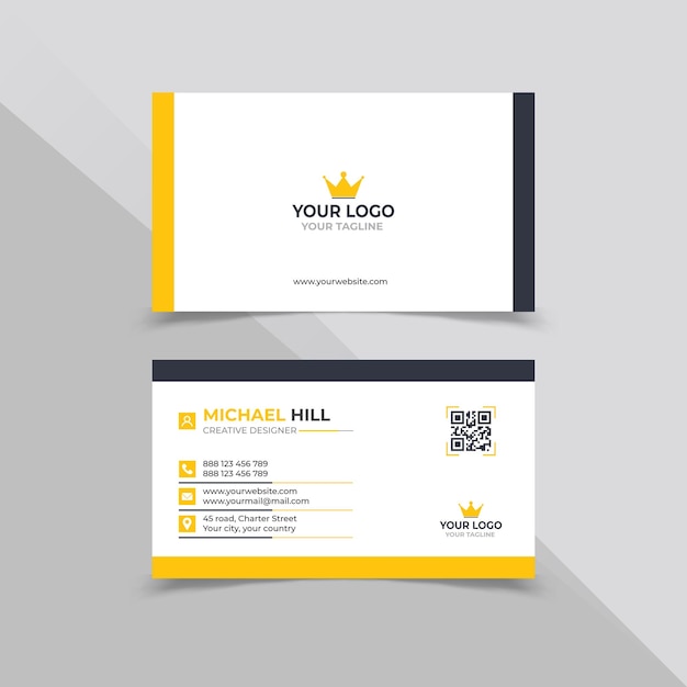 Minimal company business card design template