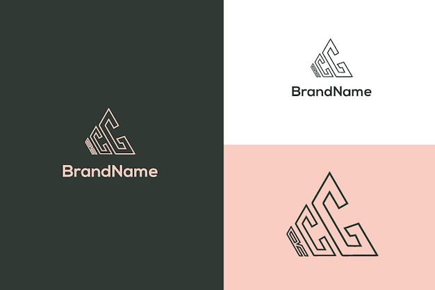 모든 편집 가능한 파일이 포함된 브랜드의 최소한의 회사 로고 디자인