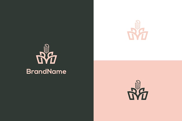 Минимальный дизайн логотипа компании для вашего бренда со всеми редактируемыми файлами