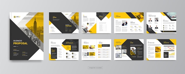 Vector minimal company profile or corporate business brochure design template