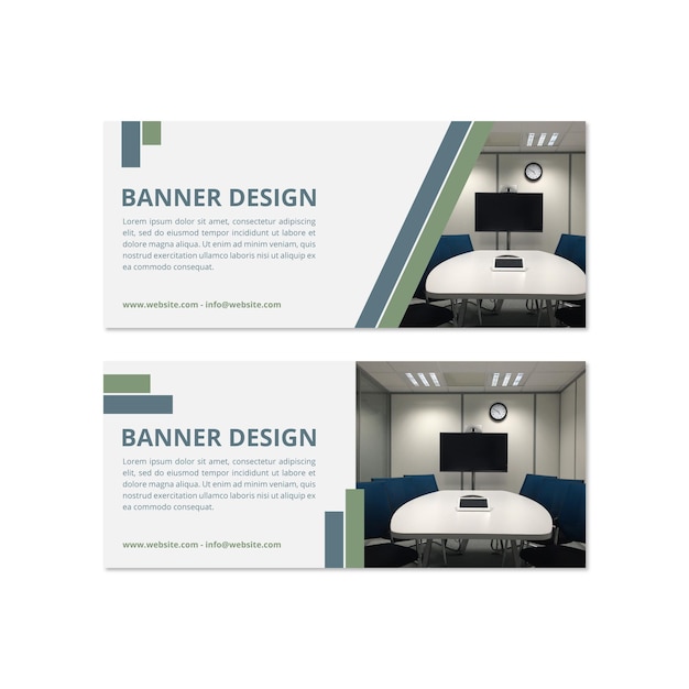 Vector minimal corporate banner design