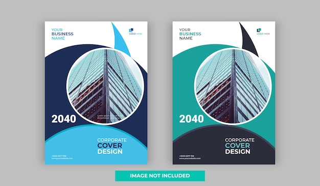 Minimal and corporate business book cover template layout design