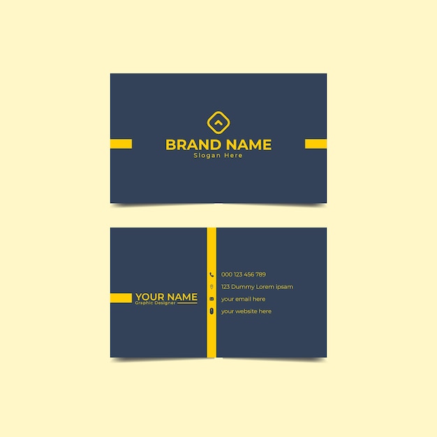 Minimal Corporate Business Card Design Premium vector Template