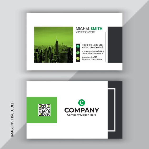 Вектор Минимальный шаблон дизайна корпоративной визитной карточки