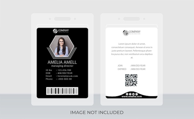 Vector minimal corporate business id card design template